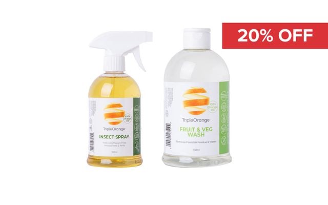 20% Off Triple Orange Insect Spray and Fruit & Veg Wash Cover Image